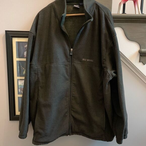 Big Dogs Olive Gray Polar Fleece Jacket sz 3X - Picture 1 of 5